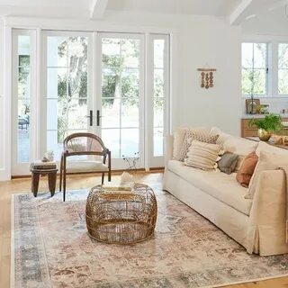 Kamran Coral Ruggable Rug Living Room