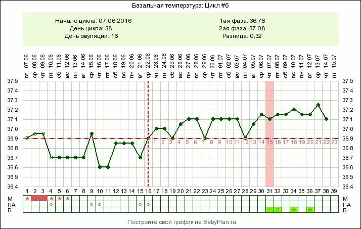 Второй триместр температура 37
