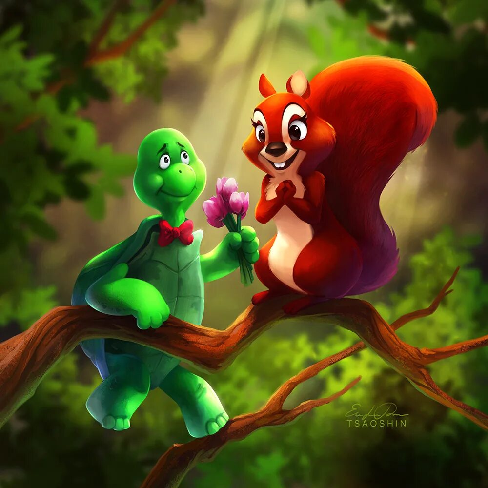 Черепаха белка. Пары из мультиков животные. белка и черепаха. смешную с белкой и с черепахой. tsaoshin art.