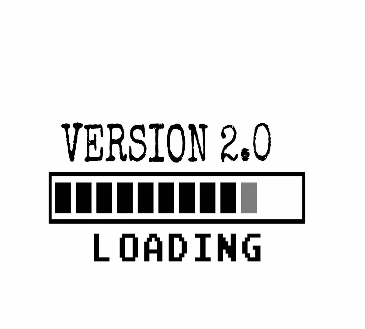 100.000 2. Версия 2.0. Надпись loading. Loading картинка. V2.0.