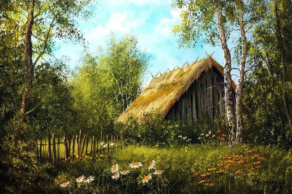 Досках пейзаж