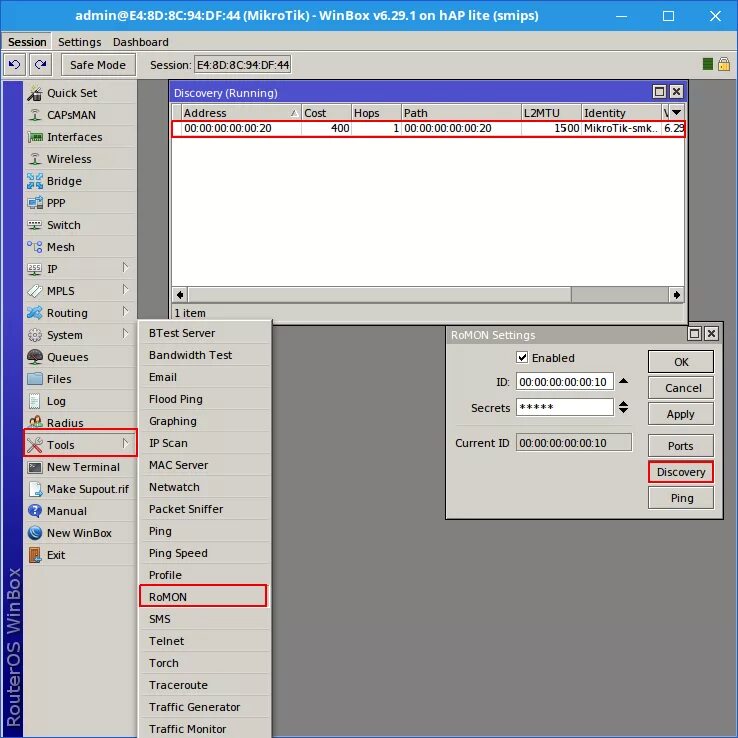 Mikrotik ping