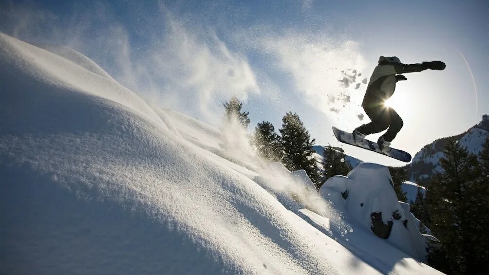 Сноубординг. Бог сноубординга. Сноуборд прыжок с камня. Steep slope