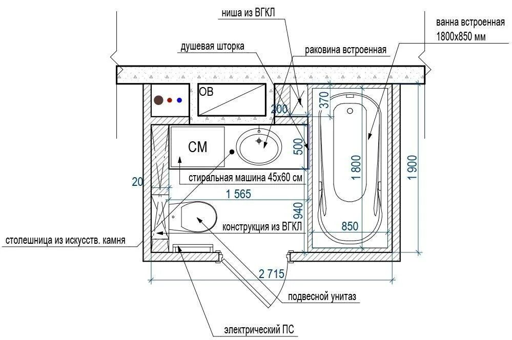 Размеры ванной и стены. Выводы для стиральной машины схема чертеж. Санузел с душевой 2х2 чертеж. Схема монтажа унитаза ванна раковина стиралка. Сантехнические короба Размеры чертежи.