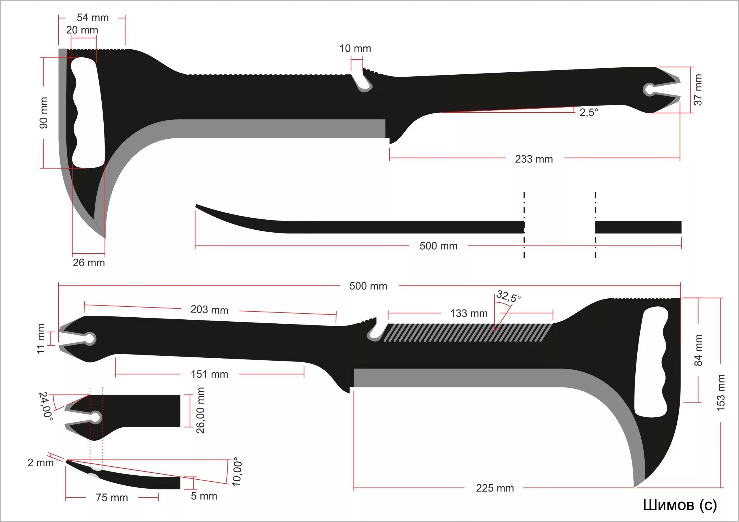 Мачете нож кукри чертеж. Нож кукри чертежи с размерами. Чертеж мачете с толщиной. Мачете чертёж с размерами.