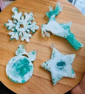 Новогодние игрушки своими руками из смолы эпоксидной