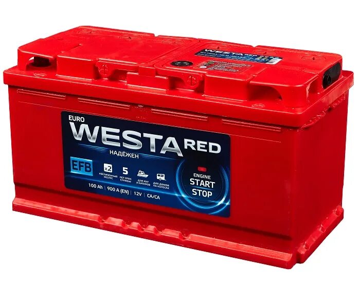 Аккумулятор Westa Red 100 Ач 900 а. Westa" EFB 110 Ач. Аккумулятор Westa Red 60 Ач.