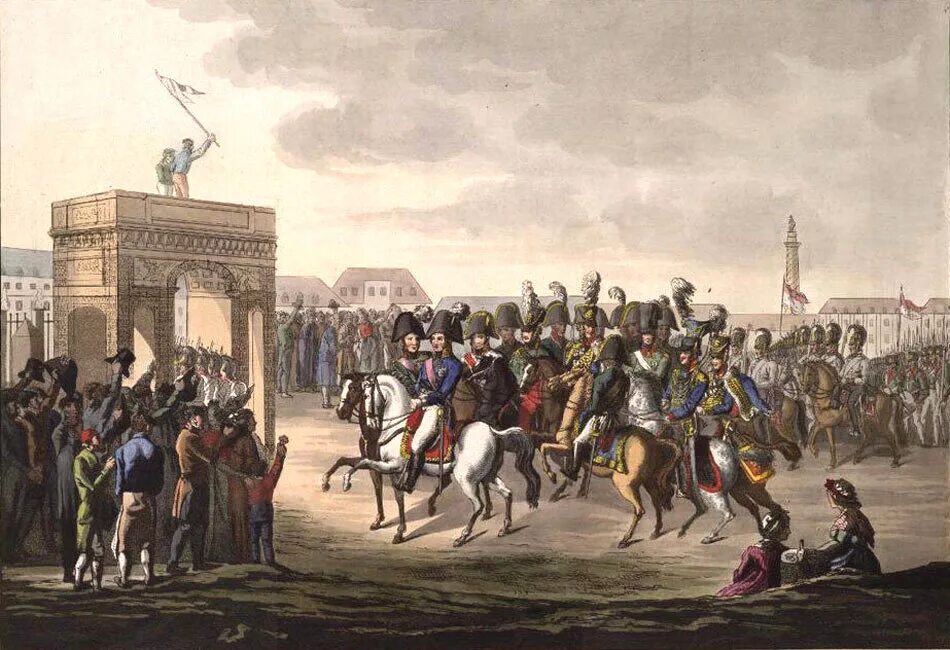 Русские войска в Париже 1812. Русские войска в Париже 1814.