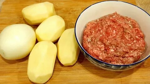 Картошка с фаршем и молоком