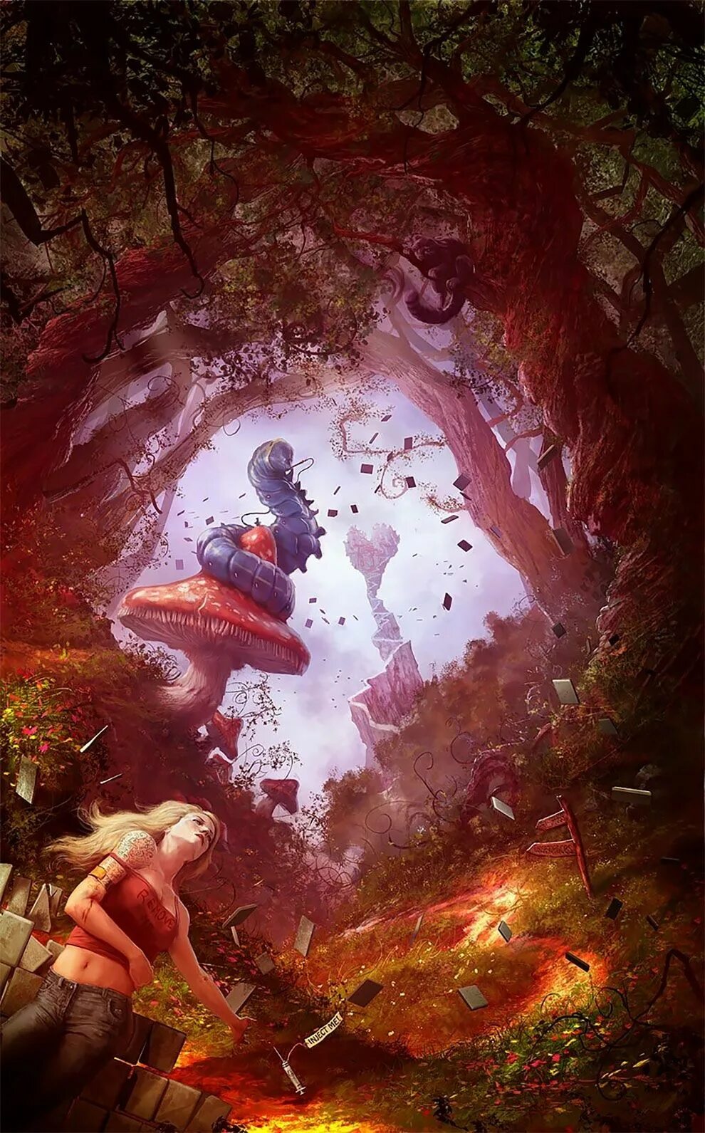 Алиса бертон фон грибы лес. Алиса в стране чудес лес. Алиса в стране чудес дисней. Алиса в лесу чудес. Алиса в лесу арт.