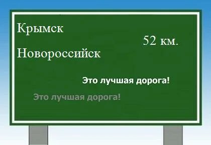 Крымск новороссийск расстояние на машине