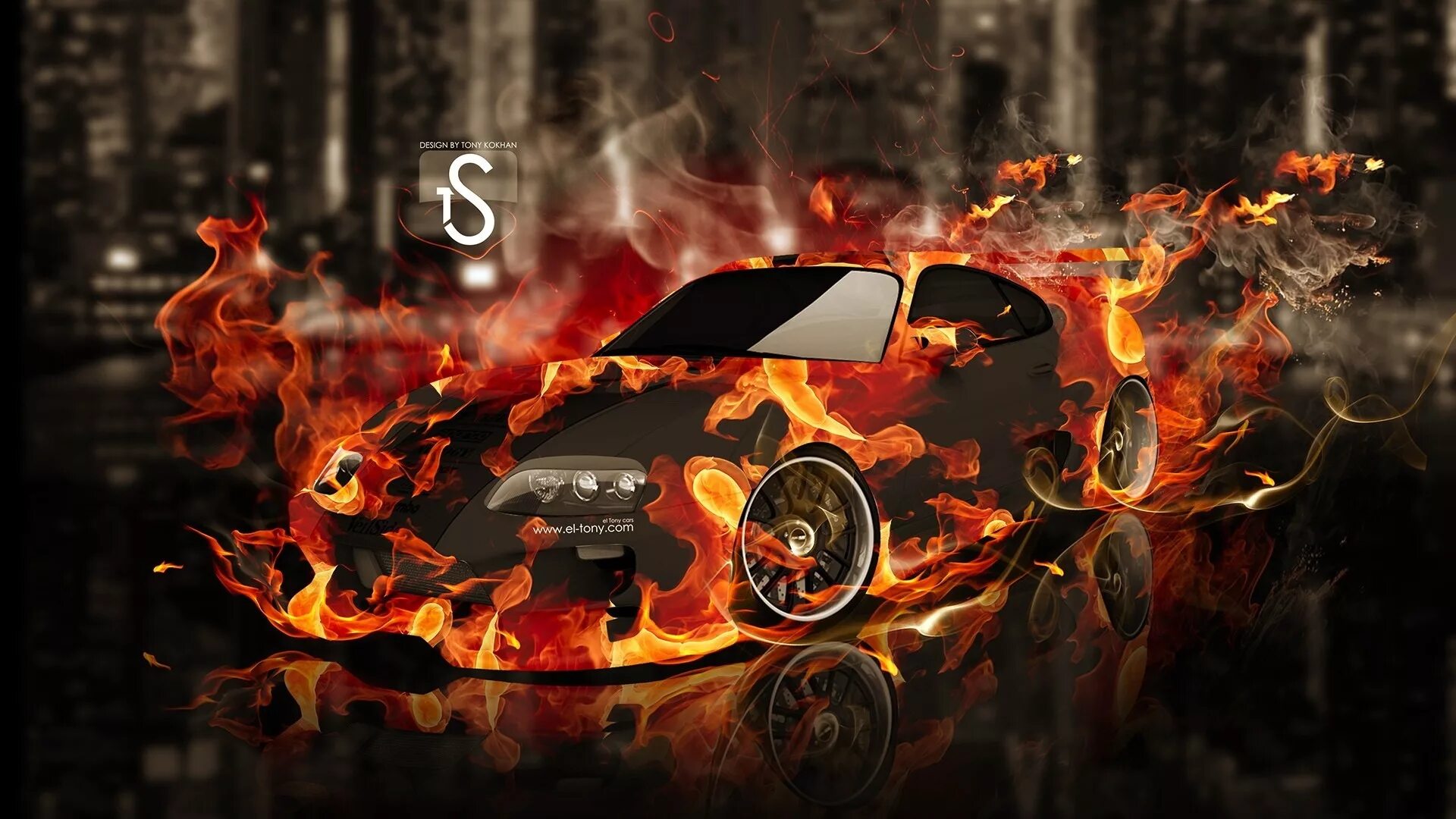 Toyota Supra Fire. Огненная машина. Машина в огне. Тачка огонь.