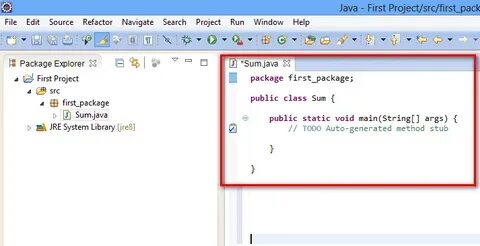 Write java