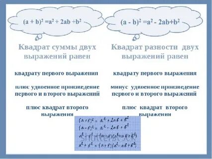 Возведение в квадрат и в куб
