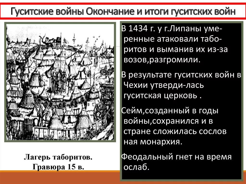 Гуситские войны хронологическая последовательность. Гуситские войны в Чехии ход. Итоги гуситских войн в Чехии. Гуситское движение в Чехии.