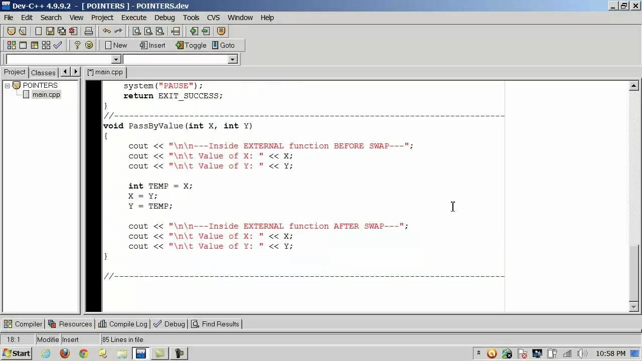 Функция pass. Pointer c++. reference pointer c++. reference_by_pointer ошибка. функция remove_if c++.