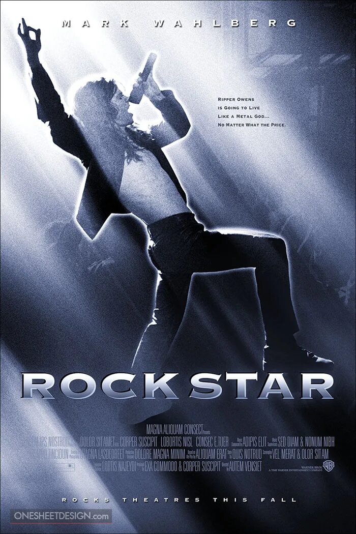 Rockstar movie star. Постеры рок звезд.