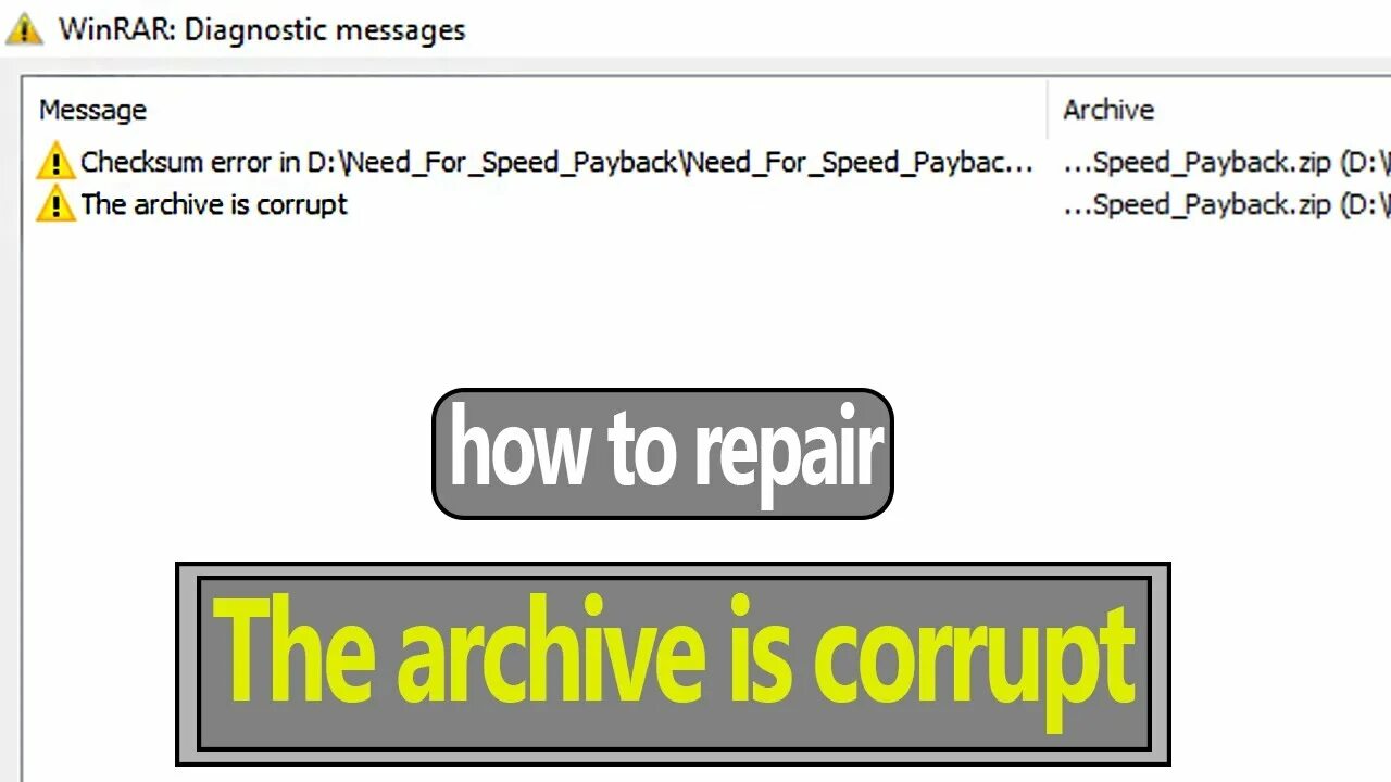 ARCHIVEFIX. WINRAR Diagnostic messages checksum Error in the file ошибка как исправить. Video is corrupted Error youtube. Wrong password Error. The file is possible