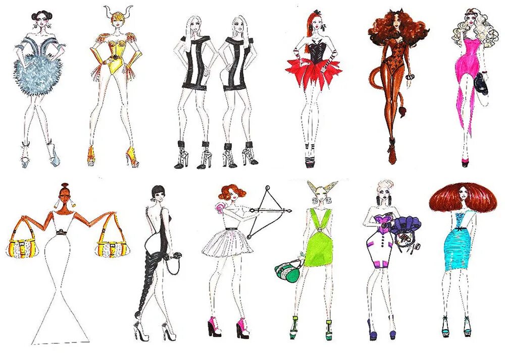 Костюмы знаков зодиака. Шоппинг. Форма весы девушки. Стройная девушка измеряет талию в тренажерном. Весы.