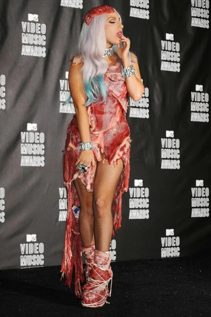 style windupmyskirt Lady gaga meat dress, Meat dress, Lady gaga dresses