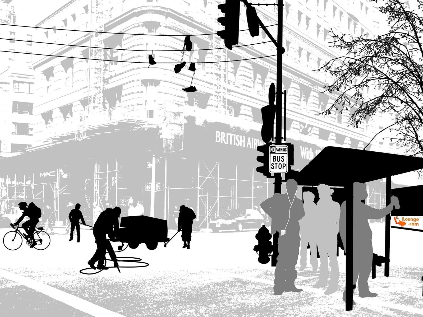 Люди в городе графика. Стилизованный городской пейзаж. Город Графика. Силуэты людей на улице. Городская композиция.