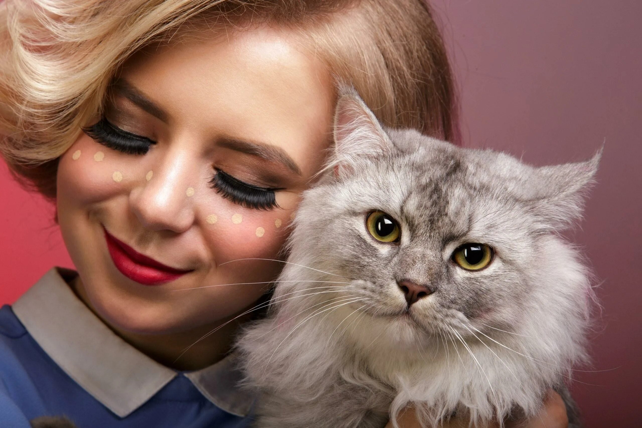 Девушки с лицами кошек. Девушки с лицами кошек. Кошачьи черты лица. Автопортреты животных флоры борси. Девушки с лицами кошек.