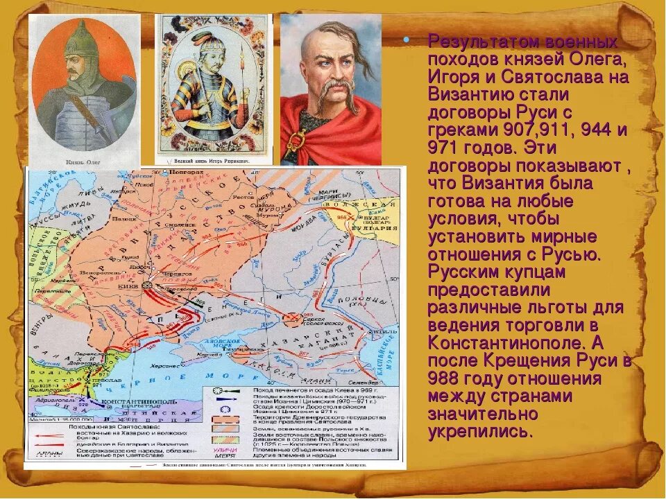 Поход олега в каком году. Военные походы русских князей на Царьград на карте. Походы князя Олега карта.