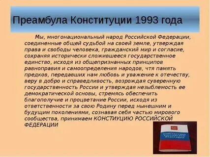 Какие положения преамбулы. Какие положения преамбулы