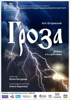 Сколько идет гроза в театре
