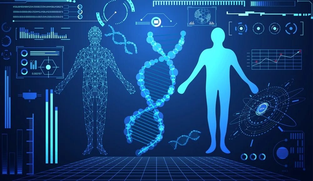 Human electronic. построение искусственного интеллекта. тело киборга. человек биоробот. искусственный интеллект и эвм.