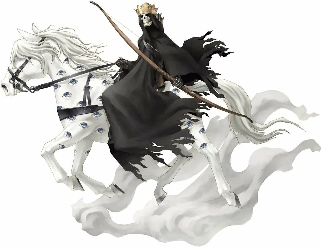 Белый всадник черный всадник. Всадник апокалипсиса смерть. shin megami tensei nocturne белый всадник. fate бледный всадник. белый всадник.