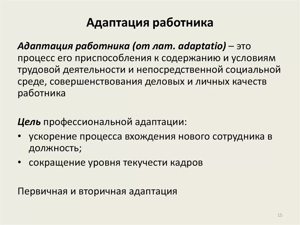 Адаптация персонала. Адаптация новых сотрудников в организации. Профессиональная адаптация персонала. Разновидности адаптации персонала.