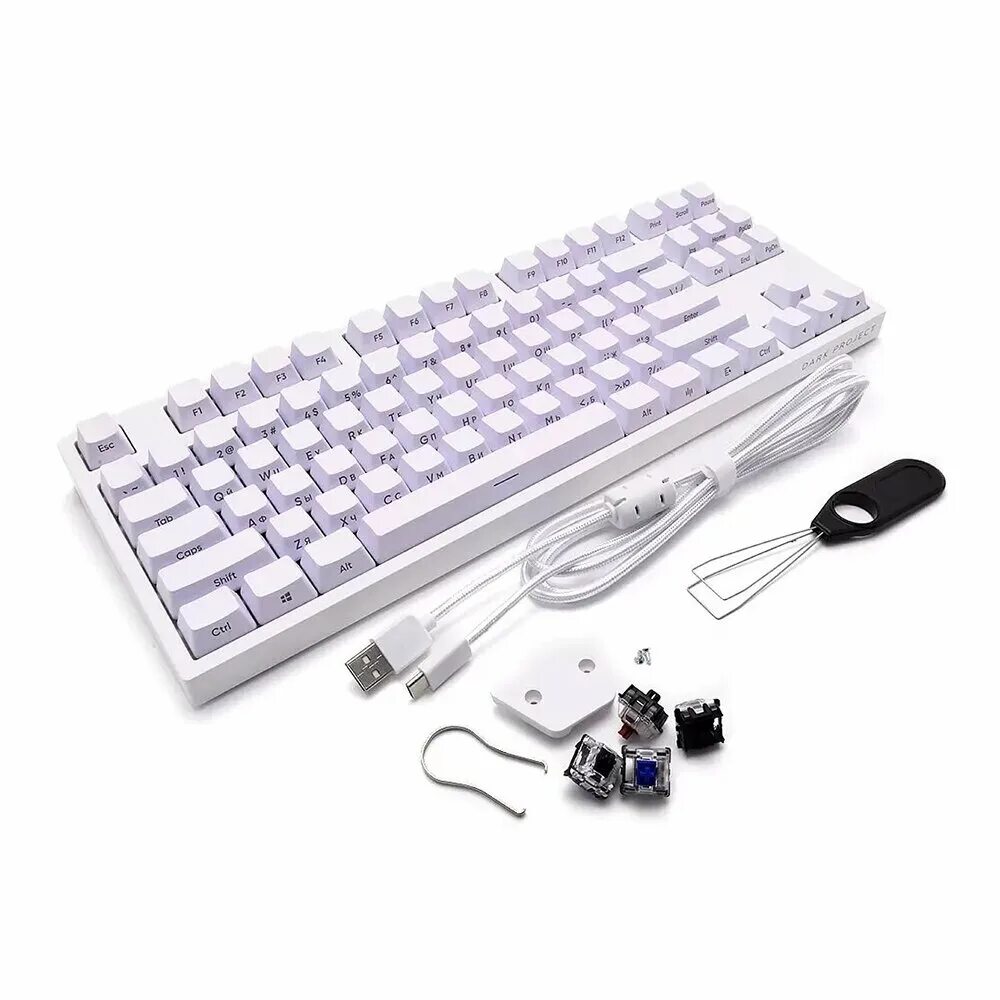 Клавиатура кд 87. Клавиатура dark project kd87a white. клавиатура dark project kd87a белая. клавиатура dark project kd87a white gateron red. клавиатура проводная dark project kd87a optical gateron.