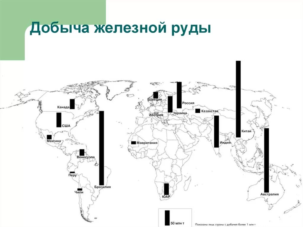 Карта добычи железа в мире. Карта месторождений железной руды в мире. Страны Лидеры по добыче железных руд на карте. Крупнейшие месторождения железной руды в мире на карте.