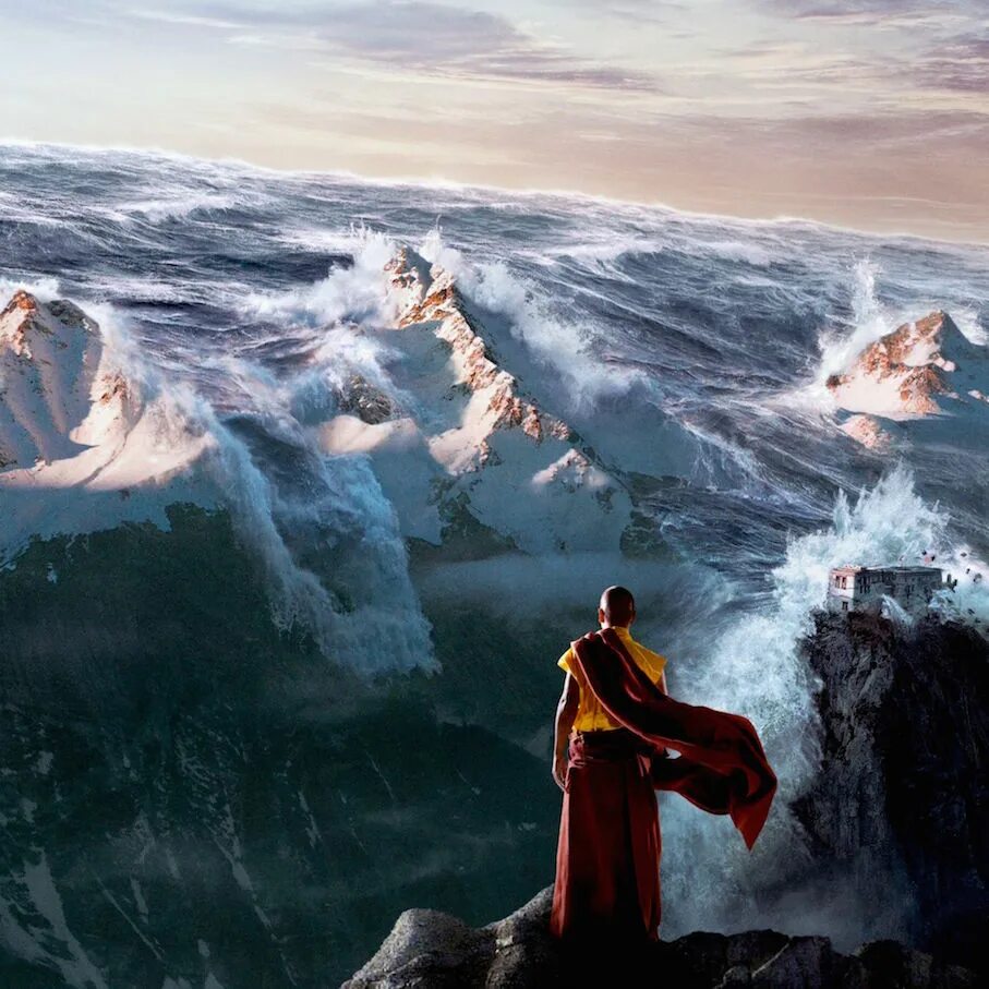 Спокойно принимать. Мудрец на горе. Буддийский монах в горах. Мудрец в горах. Монах в горах Тибета.