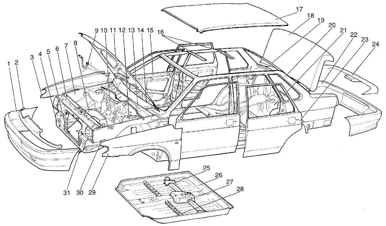 Элементы кузова ваз. Детали каркаса кузова ВАЗ 2110. Кузов автомобиля ВАЗ 2115. Кузовные детали ВАЗ 2115 схема кузова. Детали каркаса кузова автомобиля ВАЗ 2110.
