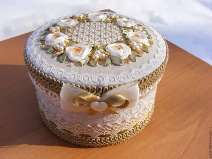 Украшение шкатулок из картона