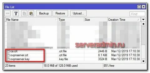 Ca crt key