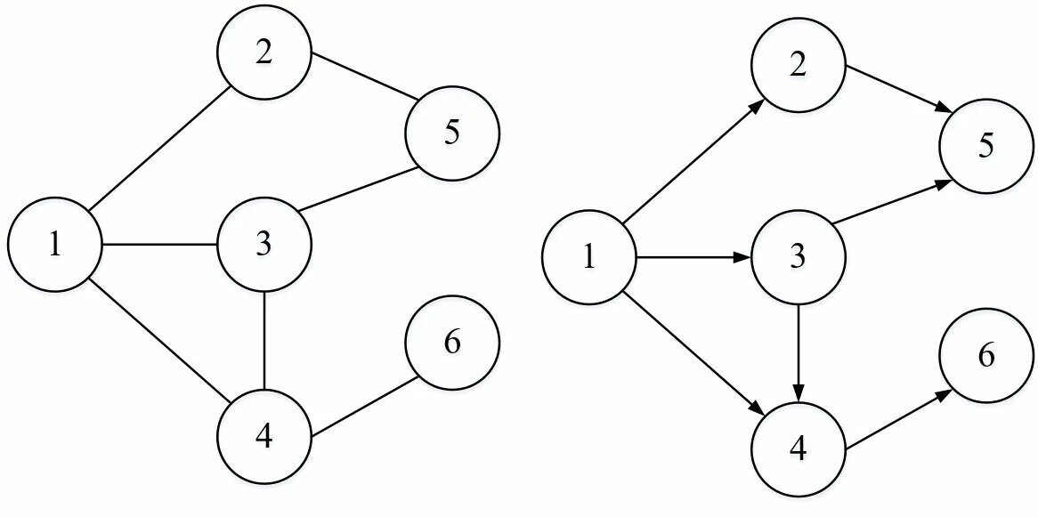 Ориентированные и неориентированные графы.