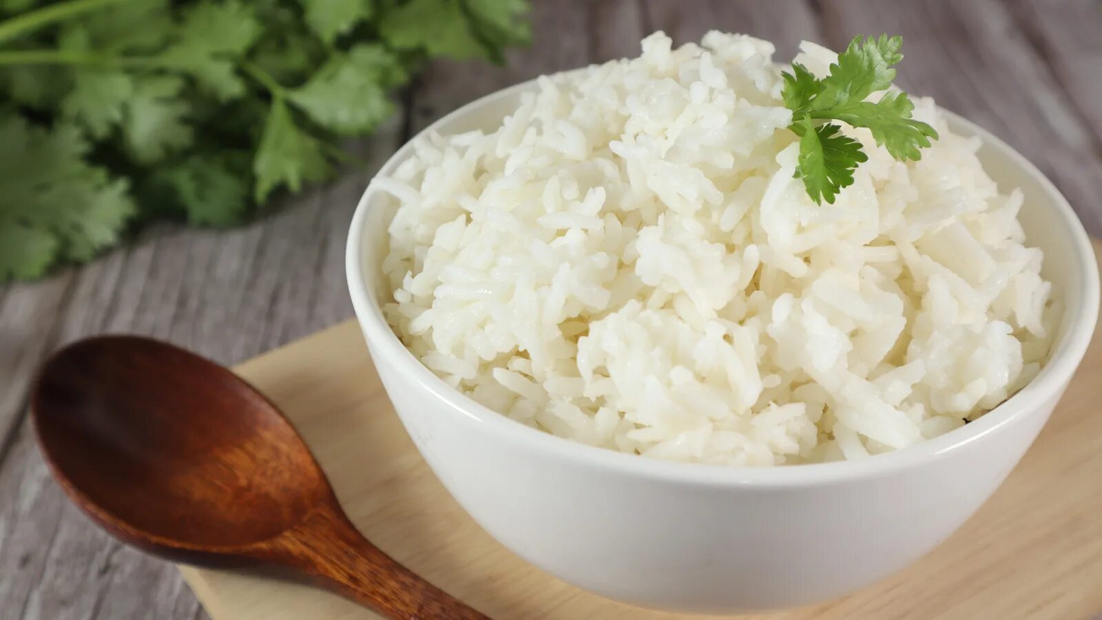 White rice. Разваренный рис.