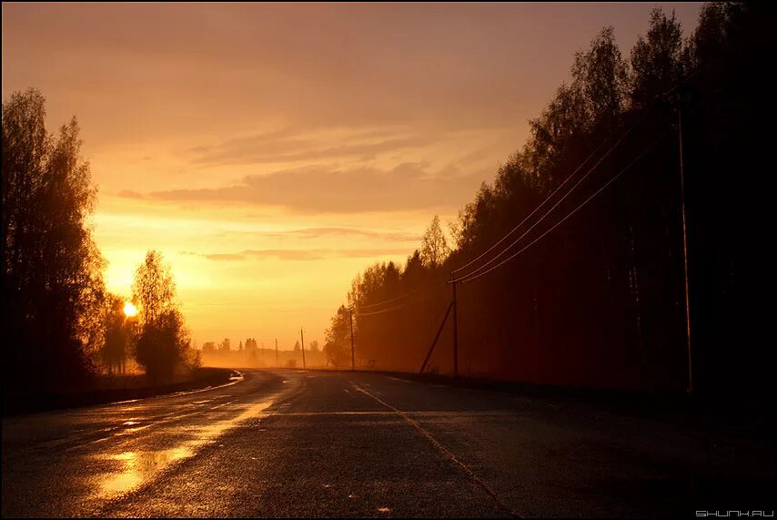 Пейзаж дорога домой. Вид из окна автомобиля. Дорога домой. Вид из окна машины ночью. Ночная дорога.