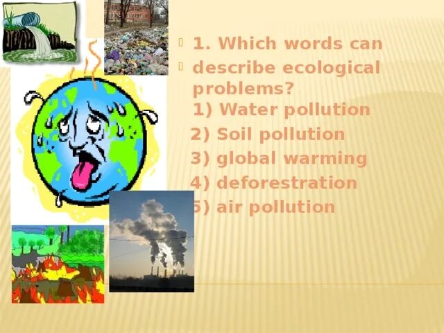 Ecological problems презентация. Ecological problems solutions. Ecological problems лексика английский. Английские слова на тему Air pollution.
