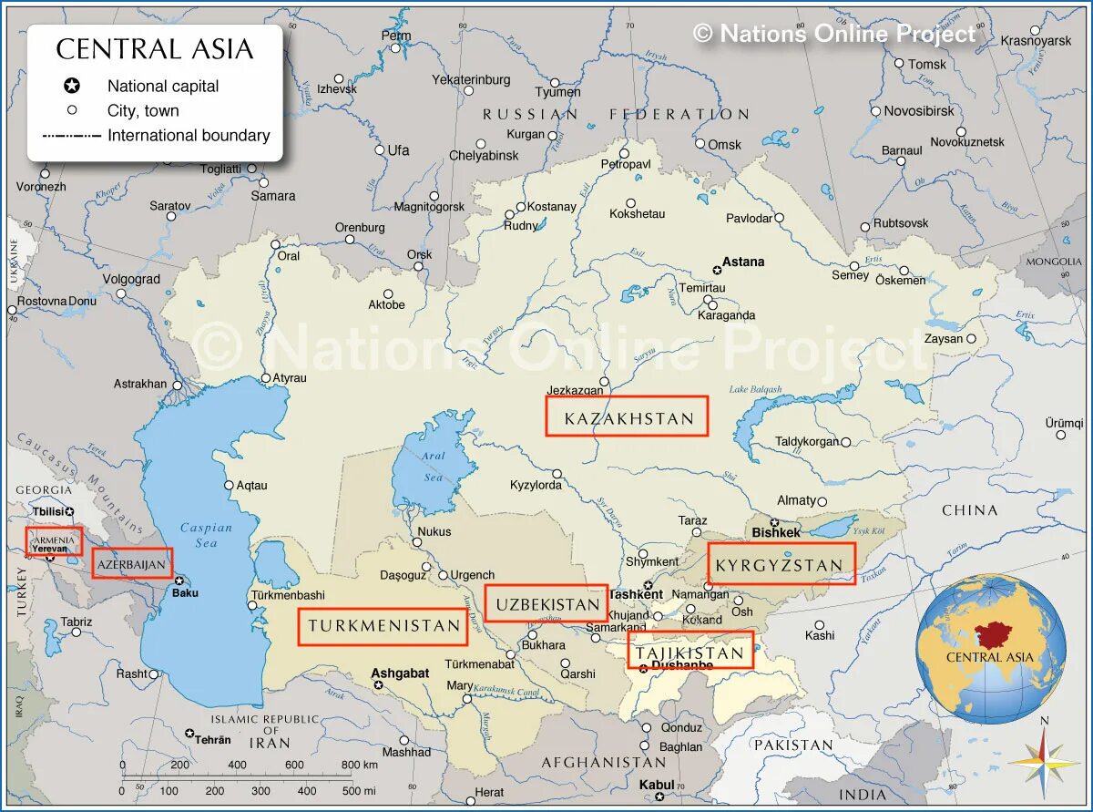 Политическая карта средней Азии и Казахстана. Карта средней Азии и Казахстана. Центральная Азия на карте Азии. Границы центральной Азии. Средняя азия города россии