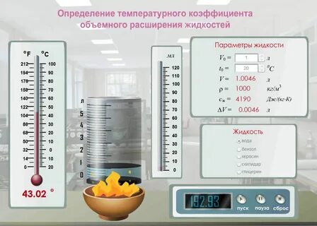 Два объема с разной температурой
