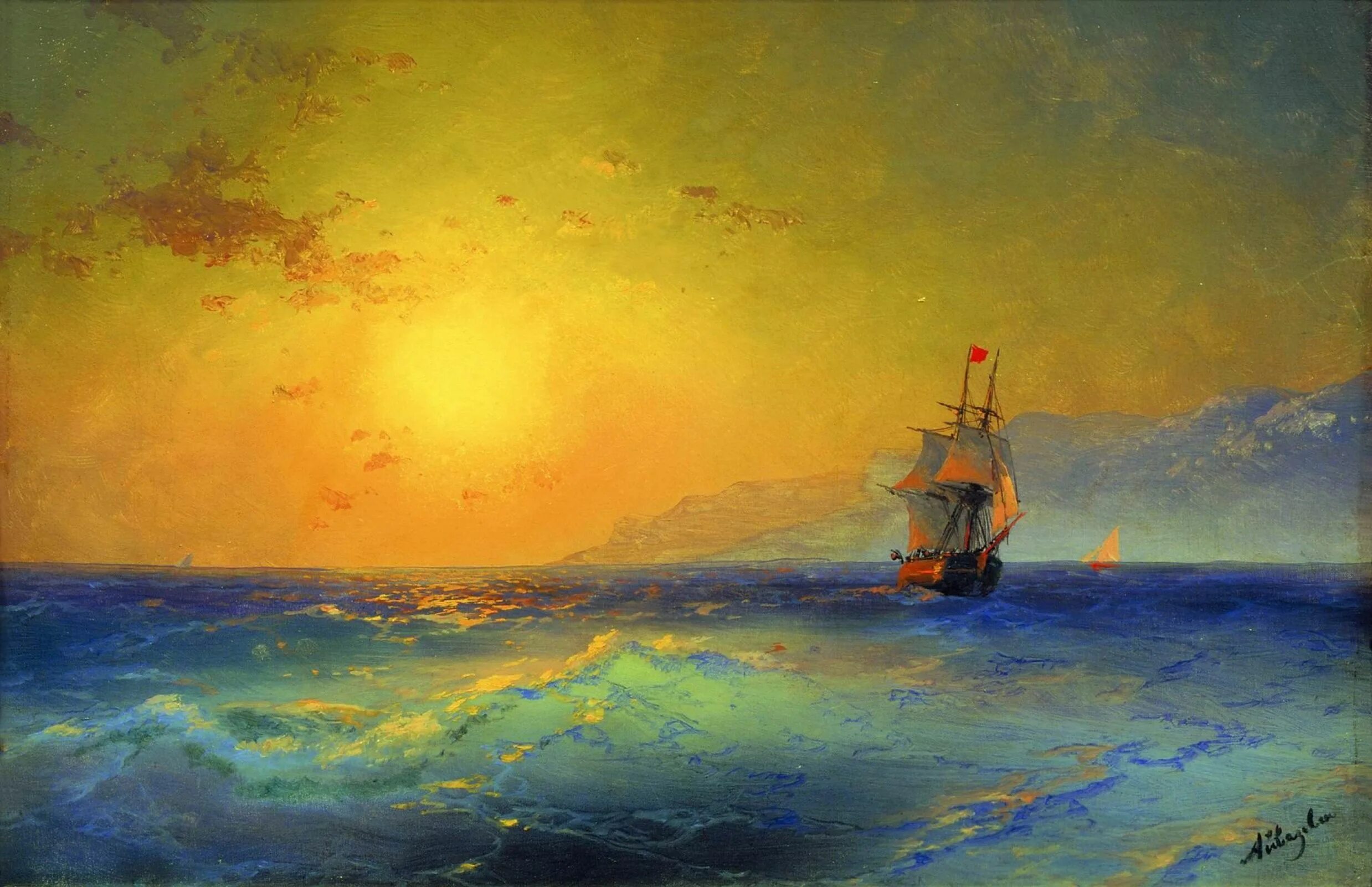 Картины в стиле айвазовского. Айвазовский у крымских берегов картина.