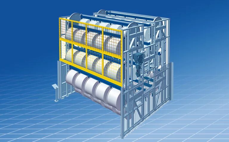 Элеваторный стеллаж. Кардекс РЕМСТАР. Система автоматизированного хранения Кардекс. Стеллаж элеваторного типа ТСП 300. Стеллаж для рулонных материалов.