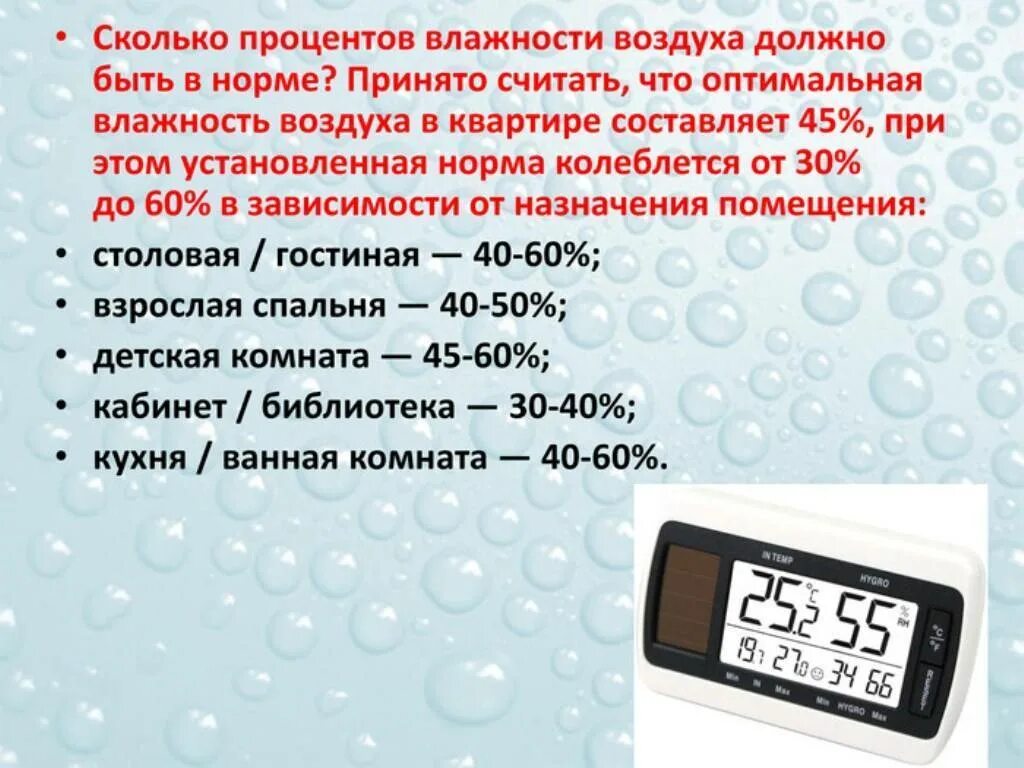 Относительная влажность воздуха в квартире норма. Какая влажность должна быть в комнате. Какая в норме влажность должна быть в комнате. Какой уровень влажности должен быть в квартире. Какая должна быть влажность воздуха в комнате.