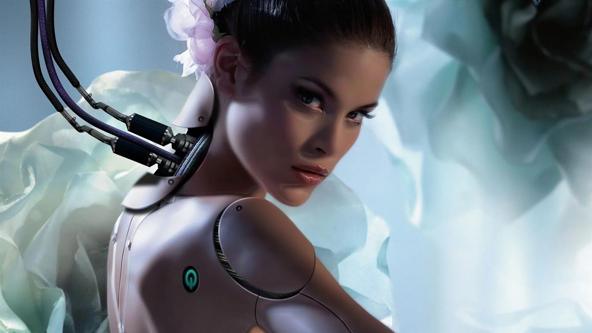 Future girl. Девушка робот. Девушка киборг. Красивый робот.