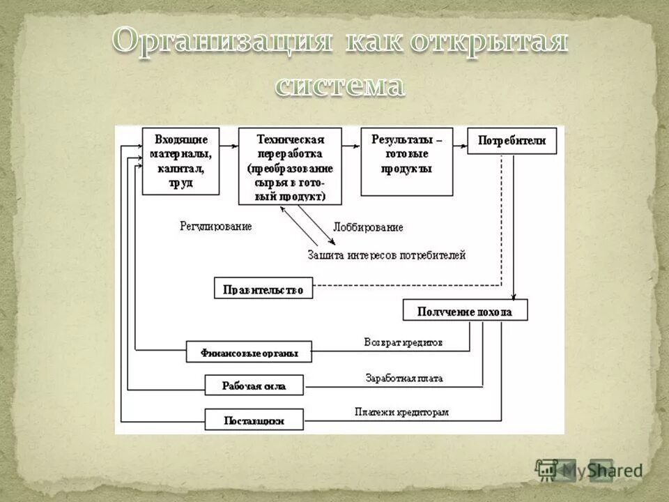 Представляют собой системы взаимосвязанных элементов