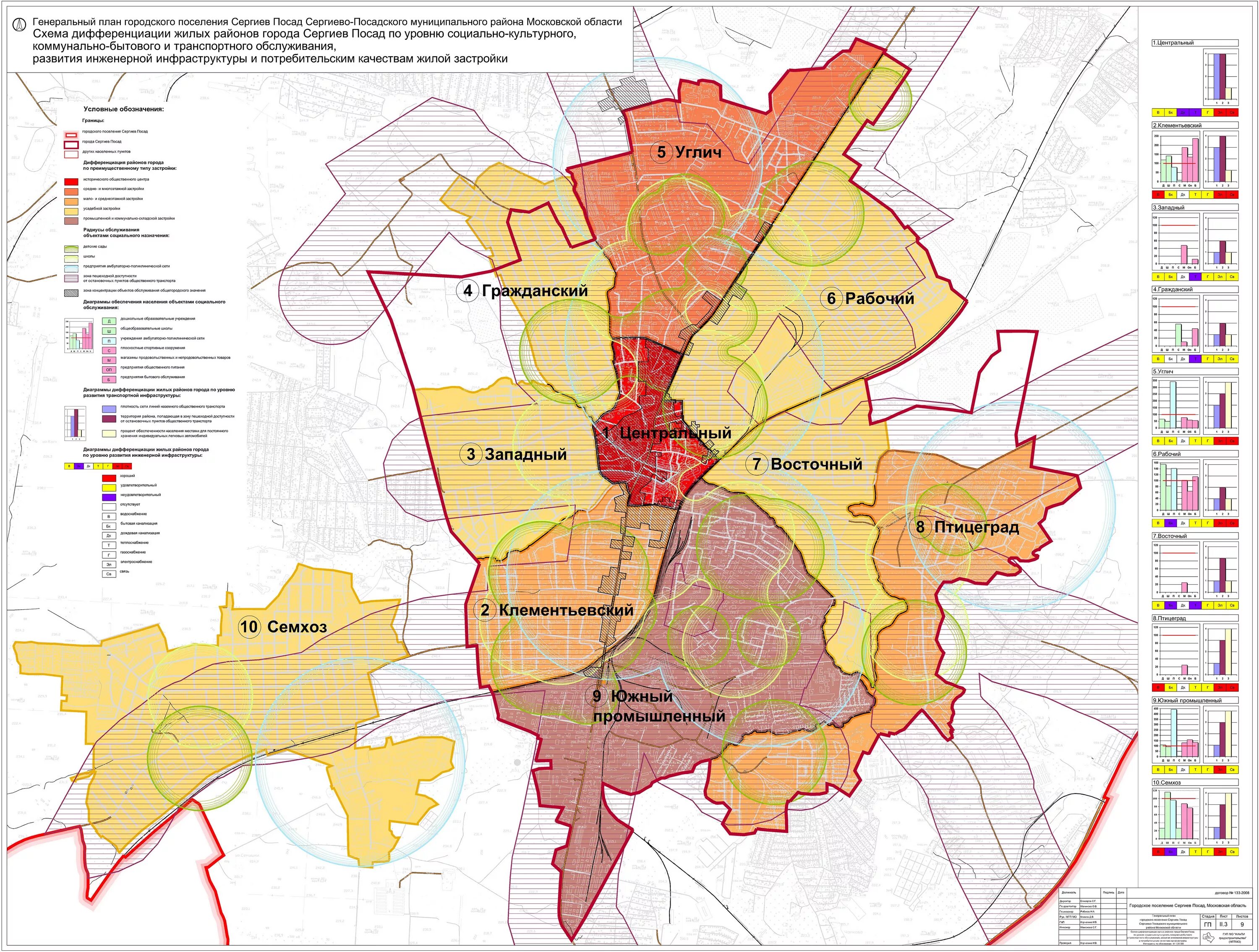 Рабочее какой район. Генеральный план Сергиев Посад. Микрорайоны Сергиева Посада. План города Сергиев Посад. Карта Сергиев Посад района.